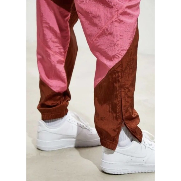 Vintage Champion Joggers Tracksuit Sweatpants Mens S Small Side Zipper Rust/Pink - Picture 4 of 12